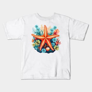 Orange Starfish Kids T-Shirt